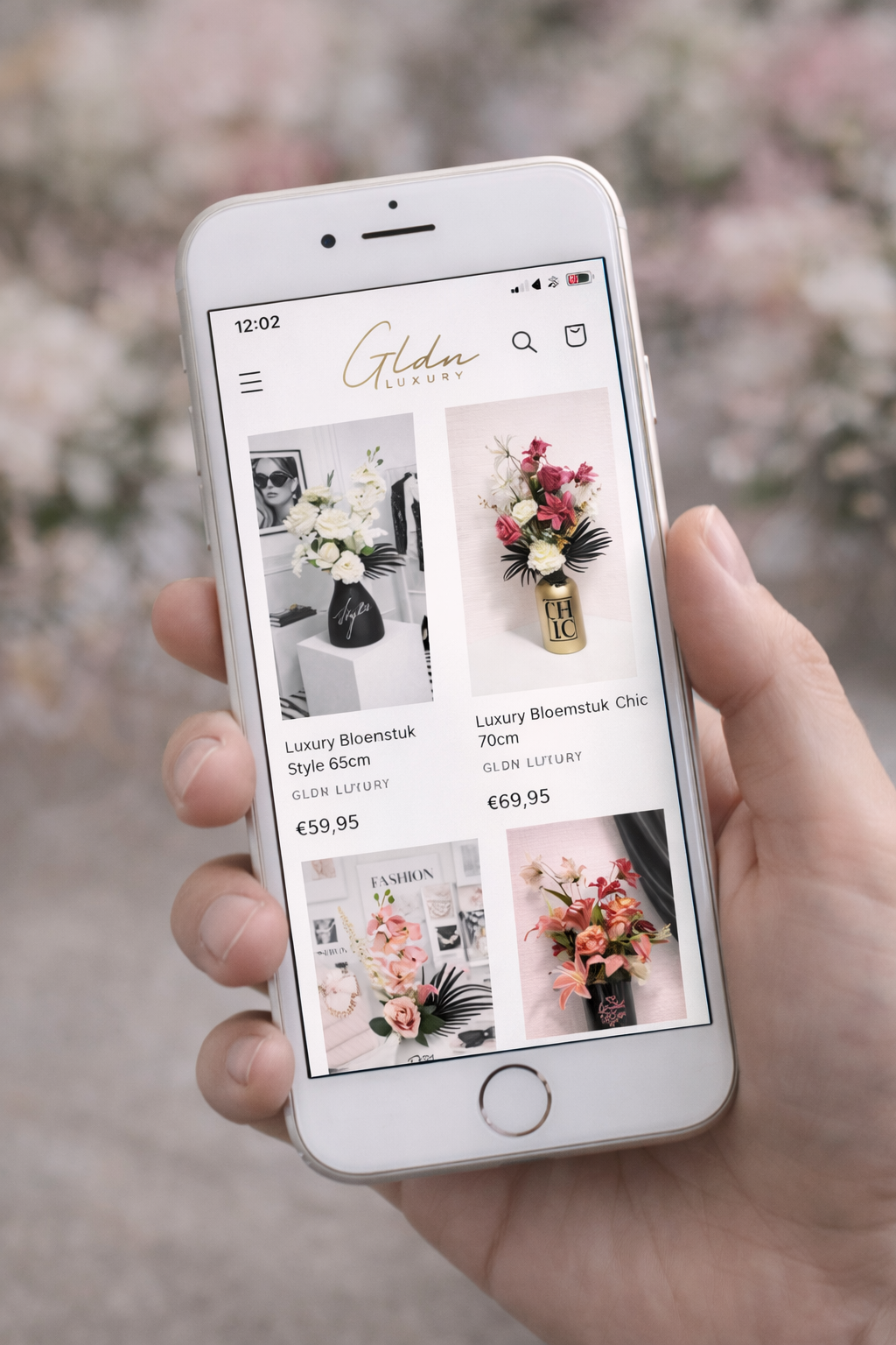🚀 Nieuwe webshop van GLDN Luxury – Ontdek onze luxe kunstbloemen collectie