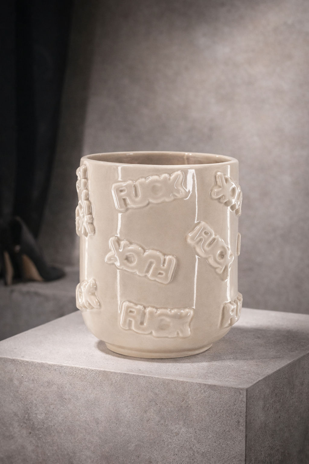 Pot de fleurs Beige F*ck 17,5cm