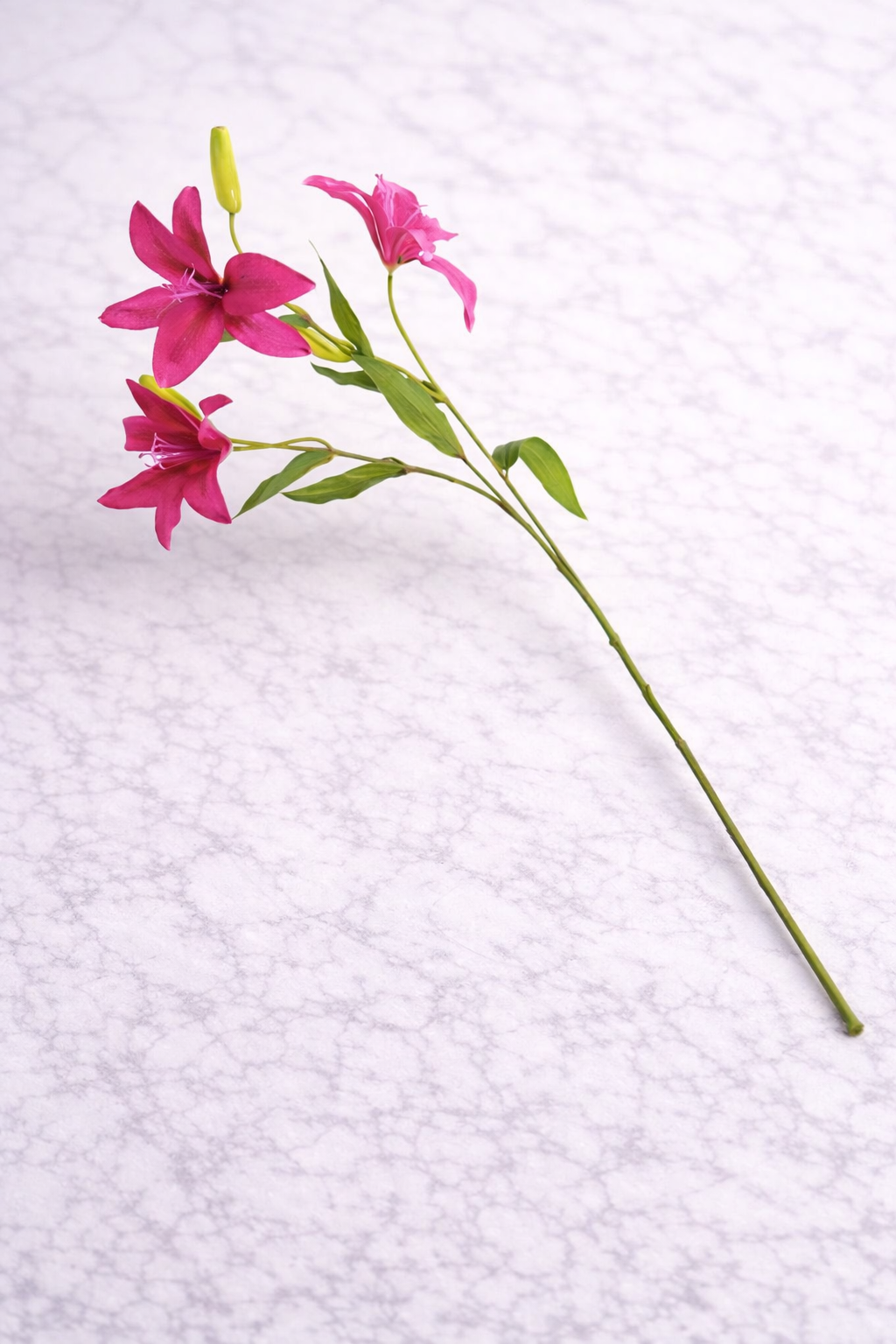 Kunstbloem lelie fuchsia 75cm