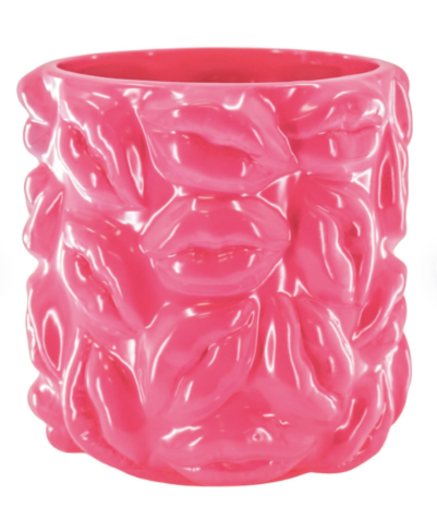 Pot de fleurs Néon Rose Lèvres 17,5cm